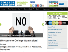 Tablet Screenshot of collegeadmissionbook.com